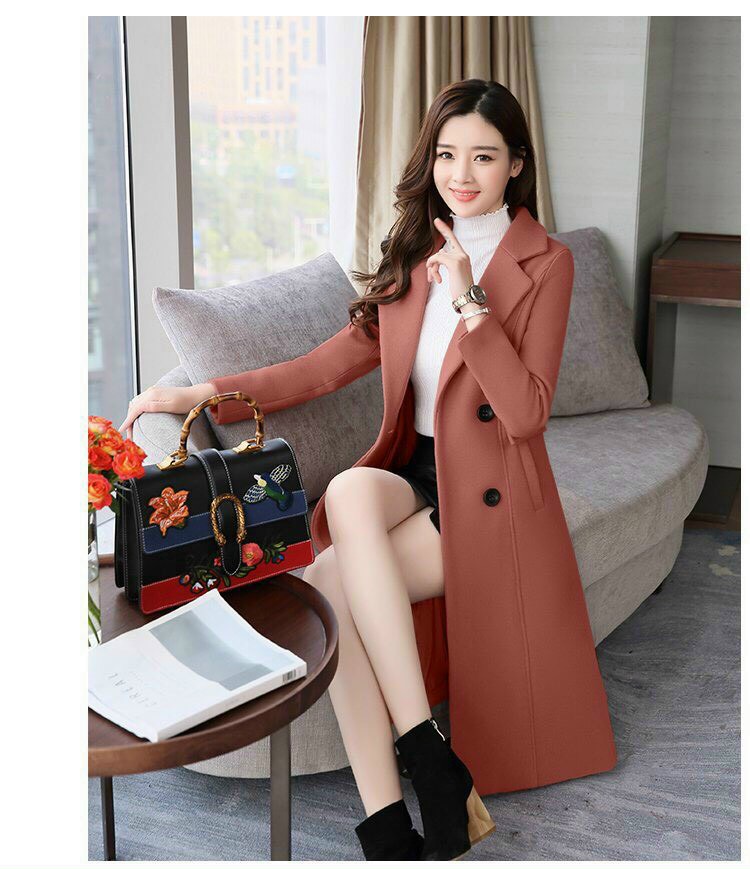 Áo Khác Dạ Cổ Vest Dáng Dài 4 Nút - AODA46